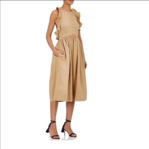 Ulla Johnson Cecily Twill Midi Sleeveless Dress